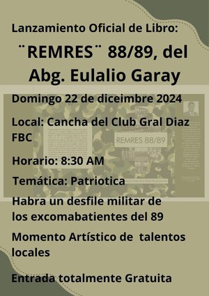 Barrio San Isidro será escenario del lanzamiento del libro histórico "REMRES 88/89: Los Verdaderos Héroes de la Gesta Revolucionaria" » San Lorenzo PY