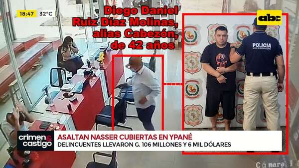 Millonario asalto a local de cubiertas en Ypané: Diego “Cabezón”, señalado como uno de los implicados - Crimen y castigo - ABC Color