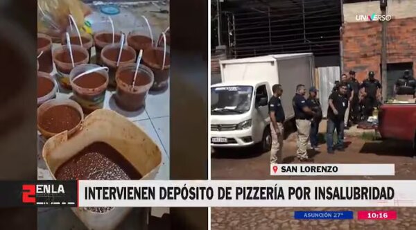 Insalubridad: Intervienen depósito de reconocida pizzería en San Lorenzo » San Lorenzo PY
