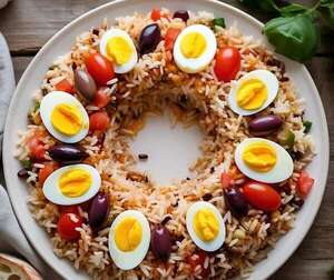 Este anillo de arroz primavera es perfecto para tu mesa de ensaladas frías en Nochebuena  - Gastronomía - ABC Color