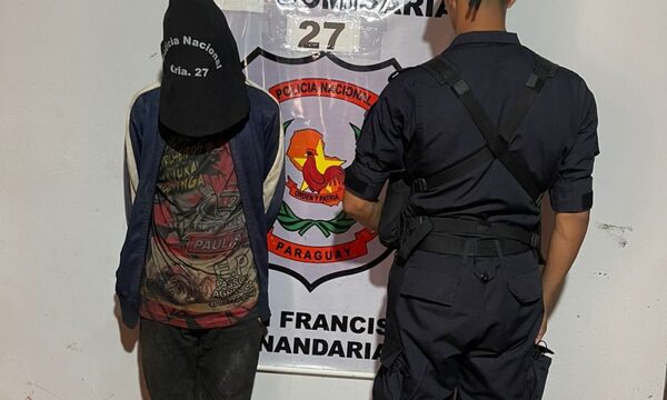 Capturan a precoz delincuente por robo de varios objetos