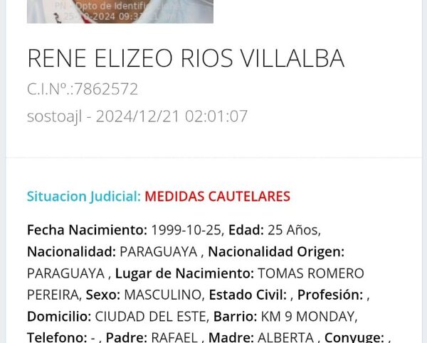 Reo se fuga de penitenciaría de CDE