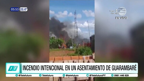 Guarambaré: Incendio intencional en asentamiento dejó a varias familias en la calle