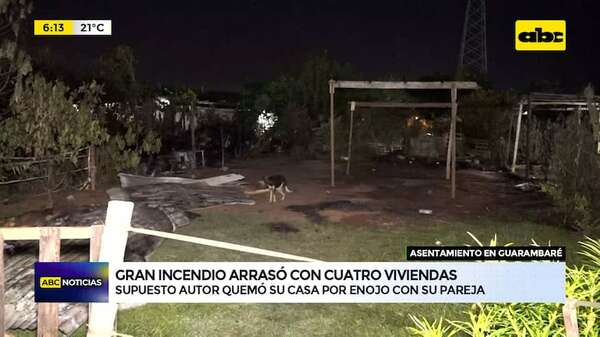 Video: Un hombre incendió su casa tras discusión con su pareja - ABC Noticias - ABC Color