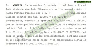 Asistente fiscal y abogado afrontarán juicio por presunto pedido de coima