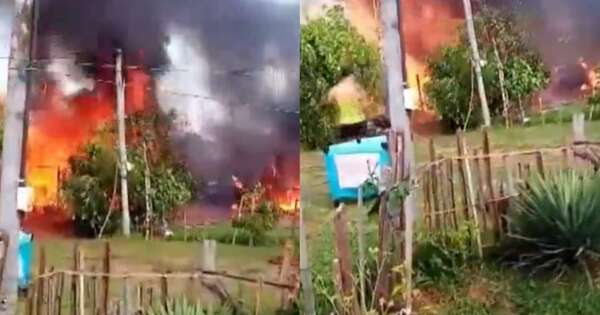 La Nación / Hombre quemó su casa en represalia a su pareja, y el fuego consumió también las viviendas contiguas