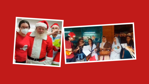 En hospitales disfrutan de la magia de la Navidad con cantos, regalos y la presencia de Papá Noel