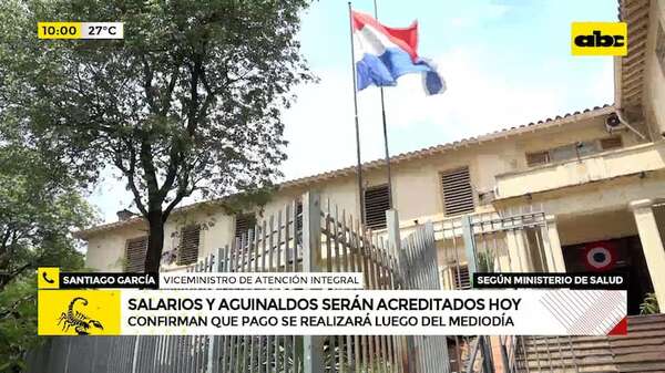 Ministerio de Salud recurrió a reprogramación para cumplir con aguinaldo de contratados - ABC Noticias - ABC Color