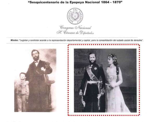 Diputados aprueban ley con foto falsa de Madame Lynch y el Mariscal López, denuncia historiador - Nacionales - ABC Color
