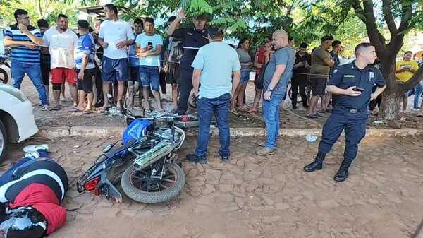 Un motochorro abatido y otro aprendido tras asalto a supermercado en Minga Guazú - 1000 Noticias