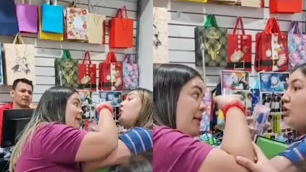 Nervios navideños: Mujer con bebé en brazo y otra señora pelearon en la fila
