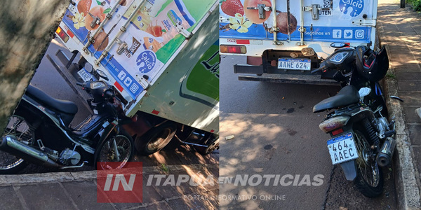 MOTOCICLISTA RESULTÓ HERIDO TRAS CHOCAR CONTRA UN CAMIÓN ESTACIONADO - Itapúa Noticias