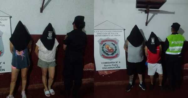 Cuatro argentinos detenidos tras hurto de bolso en Encarnación