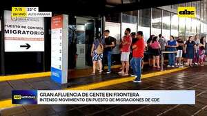 CDE: intenso movimiento en migraciones por las fiestas - ABC Noticias - ABC Color
