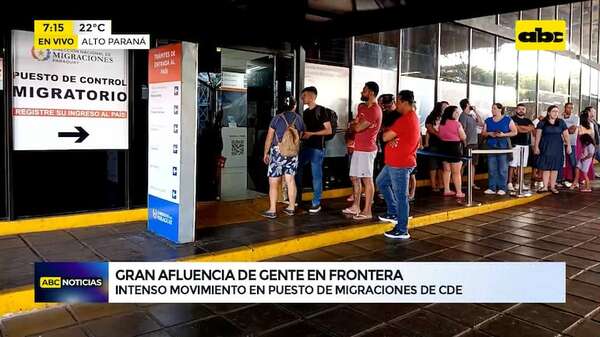 CDE: intenso movimiento en migraciones por las fiestas - ABC Noticias - ABC Color