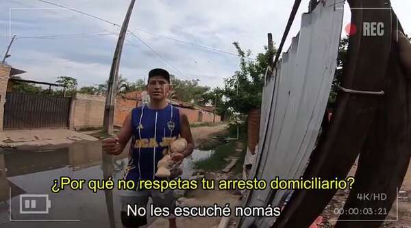 Video: hombre violó su arresto domiciliario para ir a la despensa - Policiales - ABC Color