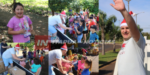 SEBASTIÁN REMESOWSKI ENTREGÓ MILES DE REGALOS A NIÑOS DEL B° SAN PEDRO DE ENCARNACIÓN - Itapúa Noticias