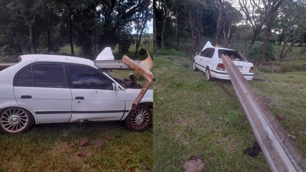 Impactante accidente en Itapúa Poty: la baranda de un puente atravesó un automóvil