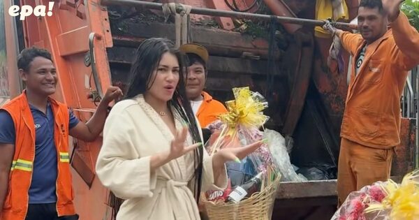 Laurys se pone el gorro de Santa y sorprende con regalos a recolectores de Ñemby