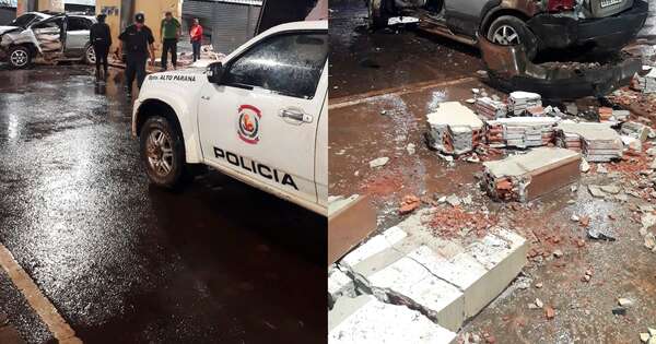 La Nación / Una mujer atropelló la terminal interurbana de CDE y destruyó dos casillas
