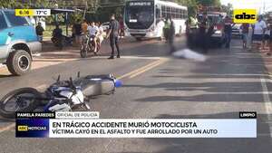 Trágico accidente: motociclista murió tras caer al asfalto y ser arrollado  - ABC Noticias - ABC Color