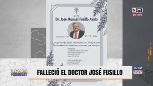 Medicina de luto por la muerte del doctor José Fusillo