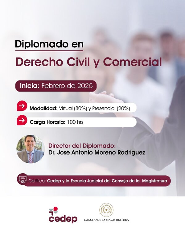 CEDEP preparara importante diplomado en derecho Civil y Comercial - Judiciales.net