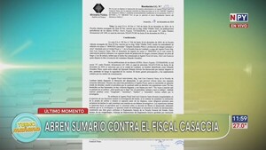 Ministerio Público abre sumario contra el fiscal Casaccia