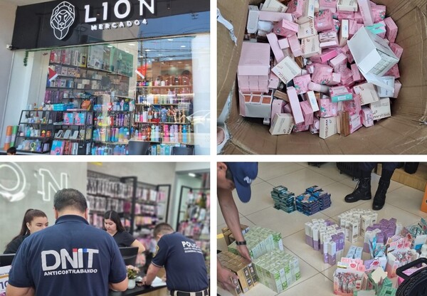 Cinco allanamientos simultáneos contra contrabando de perfumes