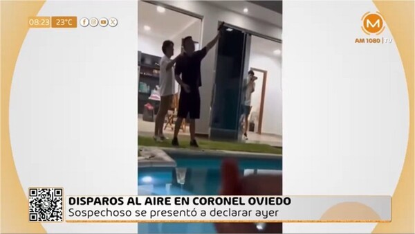 Sospechoso de realizar disparos al aire en Coronel Oviedo se presentó a declarar