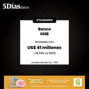 14% cayeron las utilidades del Banco GNB en noviembre | Bancos | 5Días