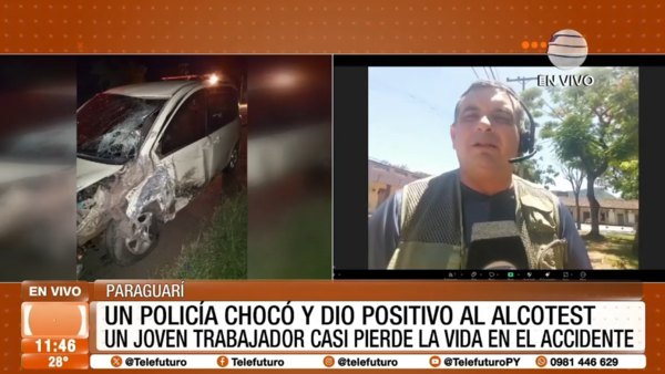 Policía chocó y dio positivo al alcotest