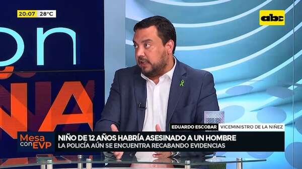 Niño habría asesinado a un hombre: “es una cuestión sumamente traumática para él”, dice viceministro - Mesa de Periodistas - ABC Color