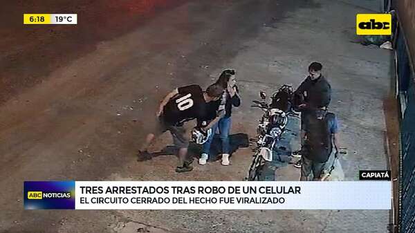 Capiatá: tres arrestados tras robo de un celular - ABC Noticias - ABC Color