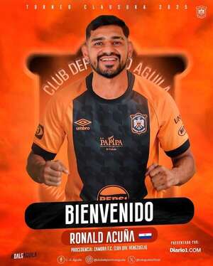 Ronald Acuña ficha por el CD Águila de El Salvador - Fútbol Internacional - ABC Color