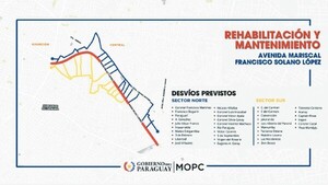 Desde enero se implementan los desvíos por obras en Mcal. López