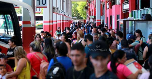 La Nación / Estación de Buses de Asunción registró 550.000 pasajeros en la última semana