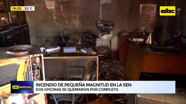 Incendio en la SEN: daños materiales pero sin pérdida documental, según ministro - ABC Noticias - ABC Color
