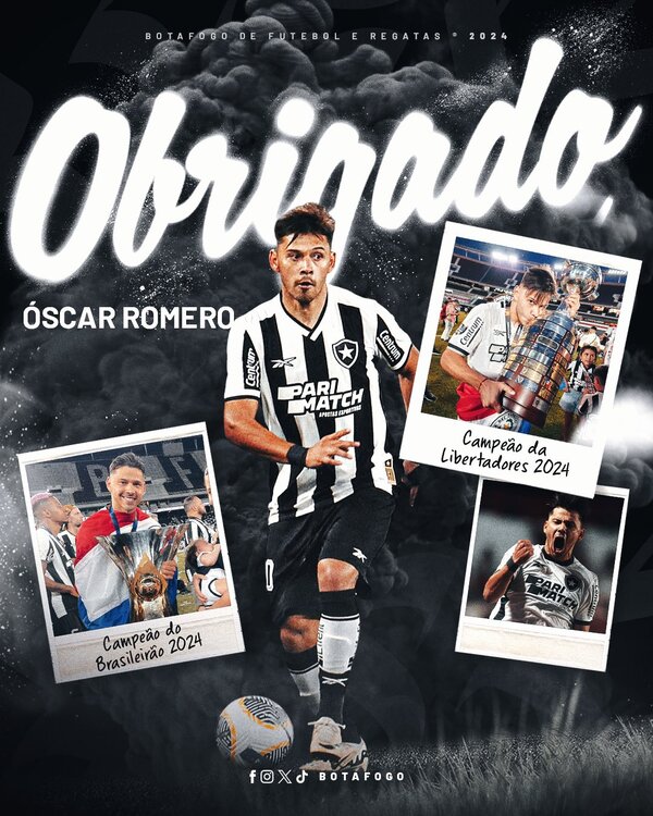 Botafogo oficializa la salida de Óscar Romero - trece