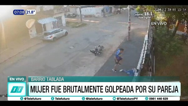 ¡Terrible! Mujer fue brutalmente golpeada por su pareja en Asunción