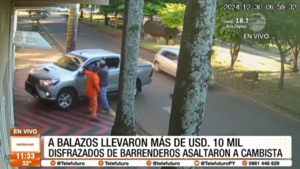 Disfrazados de barrenderos asaltaron a cambista