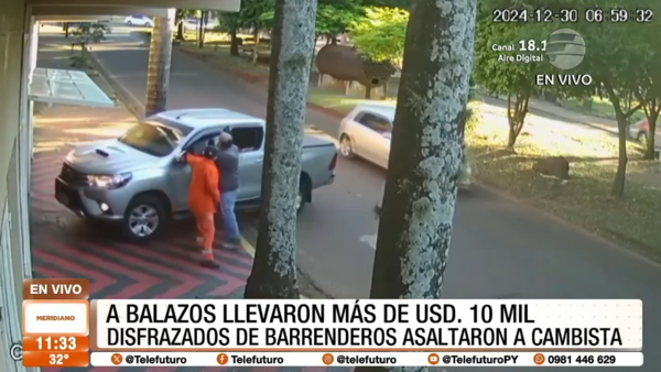 Disfrazados de barrenderos asaltaron a cambista
