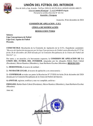 Concepción queda fuera del interligas tras fallo de la UFI