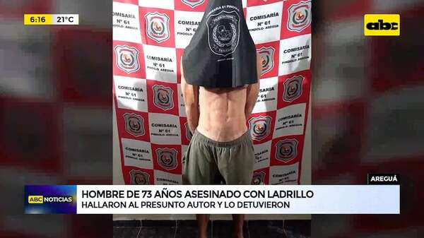 Video: hombre de 73 años fue asesinado con un ladrillo en Areguá - ABC Noticias - ABC Color