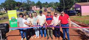 Inauguran pavimento tipo empedrado en el barrio Las Mercedes II de Cambyreta