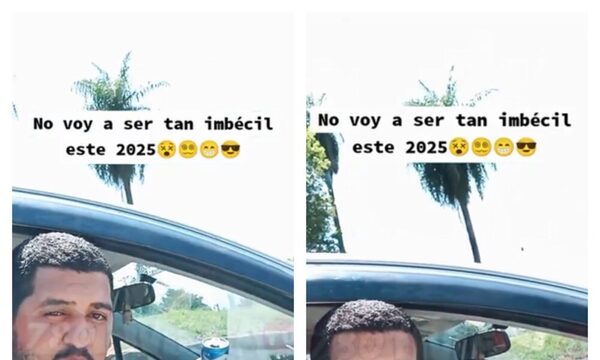 (Video) “No voy a ser tan imbécil” reaparece conduciendo con una lata de cerveza en la mano