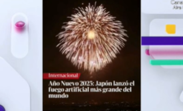 Japón recibe el 2025 con el fuego artificial más grande del mundo - SNT