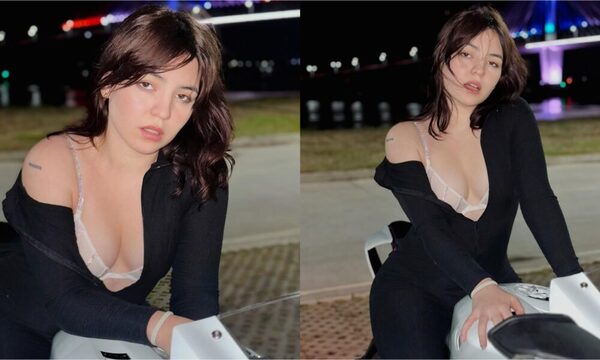 ¡”Oniichan” mostró toda su pechochidad sobre una moto!