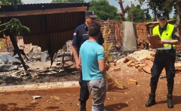Prendió fuego a la vivienda de la madre de sus hijos