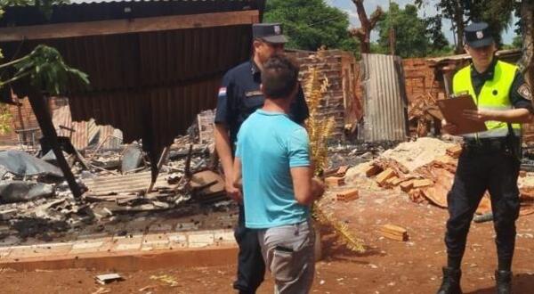 Prendió fuego a la vivienda de la madre de sus hijos